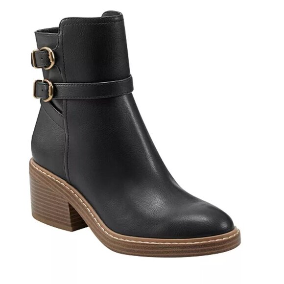 NWT Marc Fisher Marieta Block Heel Booties Black Size 9 - Picture 1 of 8